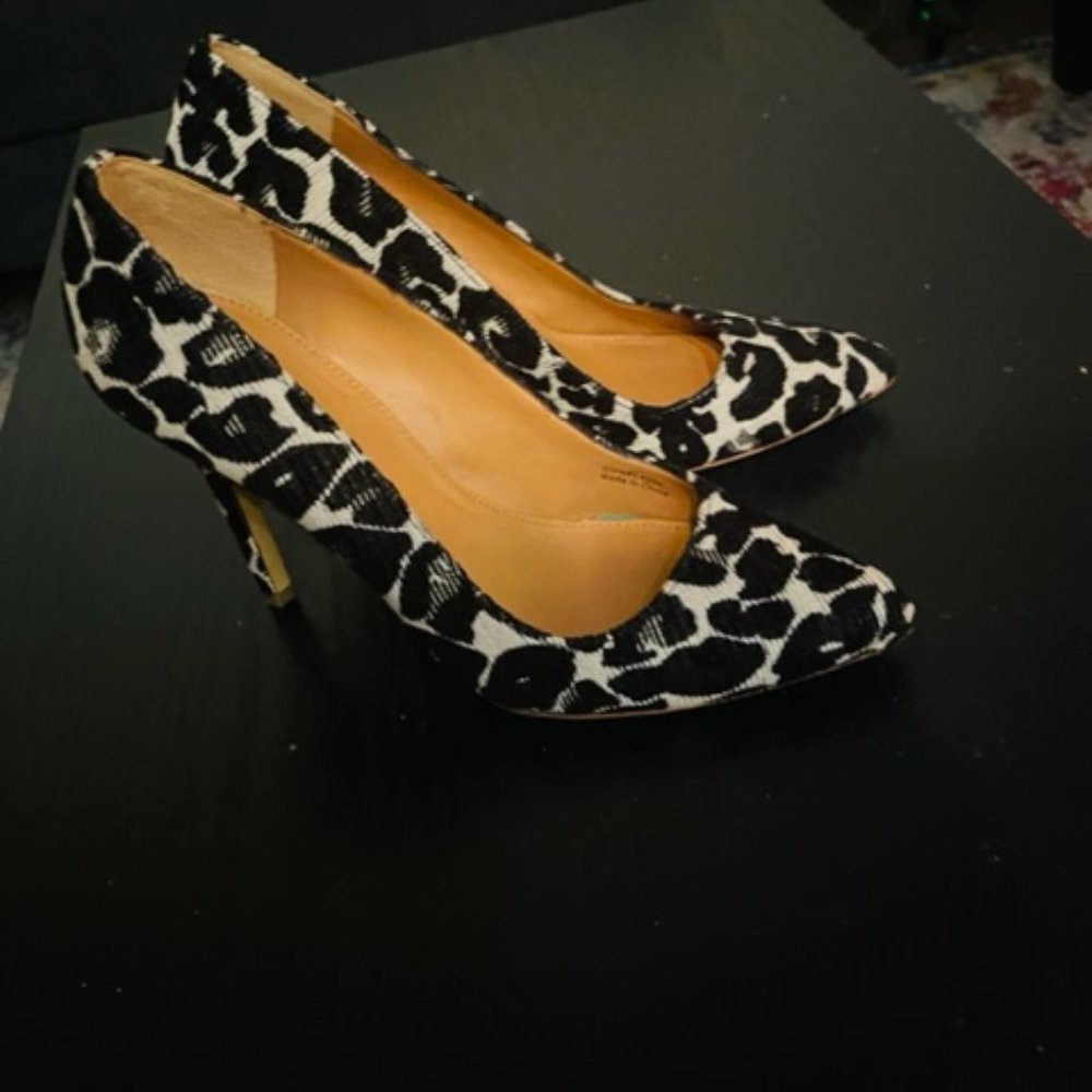 J Crew animal print pumps